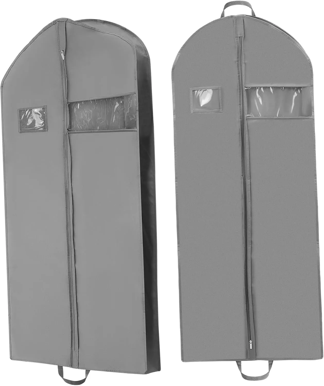 2 Pcs Suit Garment Bag Travel Dress Storage Bag Transparent Window for Clothing