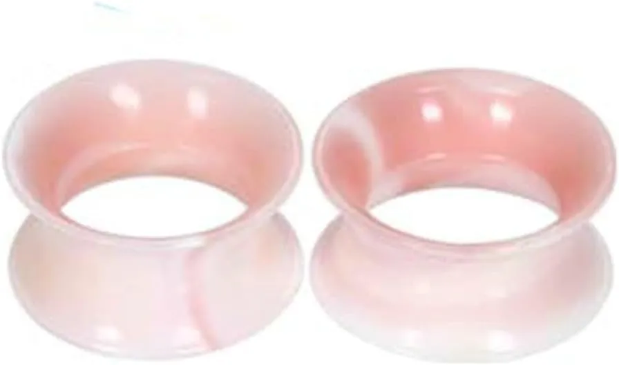 2Pcs Ear Tunnels And Plugs, Silicone Gage Starter Kits Multicolor Hoop Piercing Tunnels