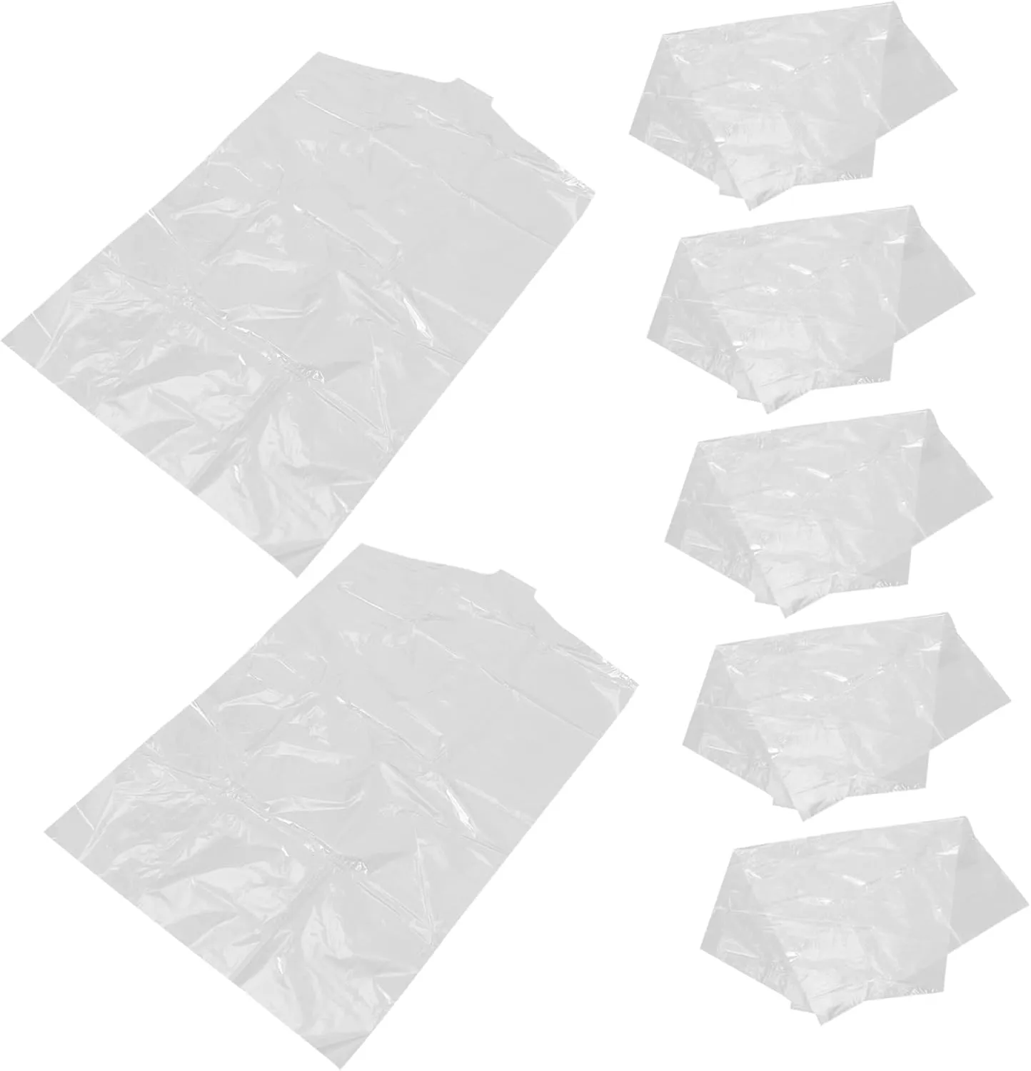 30Pcs Transparent Garment Bags for Closet Storage Clear Dustproof Clothing Covers for Dresses Coats and Uniforms for Travel and Home Use Garment Storage Accessory