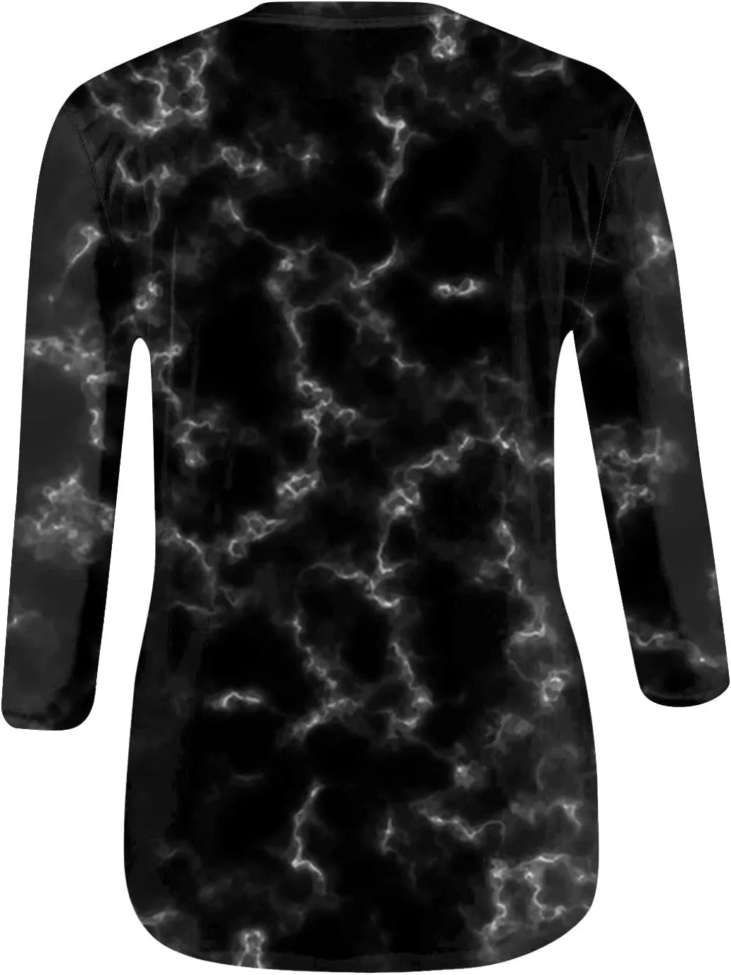 3/4 Sleeve Womens Tops Floral Print Loose Fit Blouse Plus Size Casual Tunic Tops Soft Stretch for Summer Beach & Office