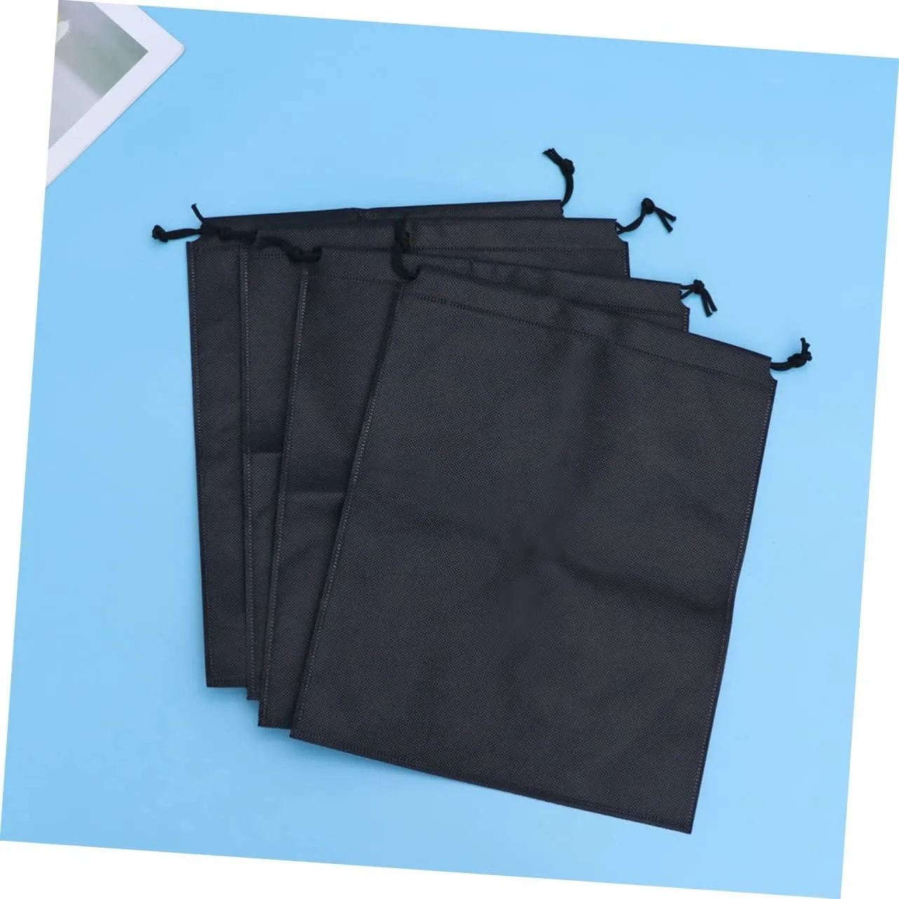 3sets Multi-purpose Drawstring Storage Bags Small Vacuum Storage Pouches Garment Bags for Travel Nonwoven Shoe Clothes for Travel Mesh Organizer 4pcs*3