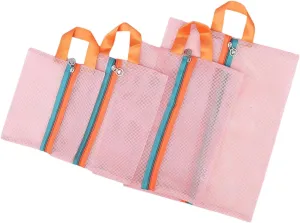 4 Pieces Multiple Sizes Travel Meshes Bags For Efficient Packing And Storage With Breathable And Materials