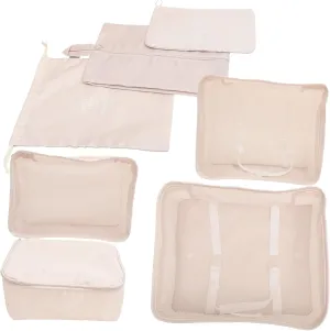 7-pc Travel Packing Cubes Set Luggage Organizer for Suitcases Compact Lightweight Bag for Clothes Shoes Storage Essential for Business Trips Vacations