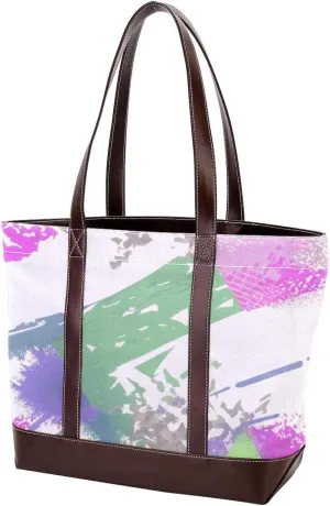 Abstract Graffiti-31 Tote Bags Durable Leather Canvas Purses and Handbags for Women Top Handle Shoulder Satchel Hobo Bags