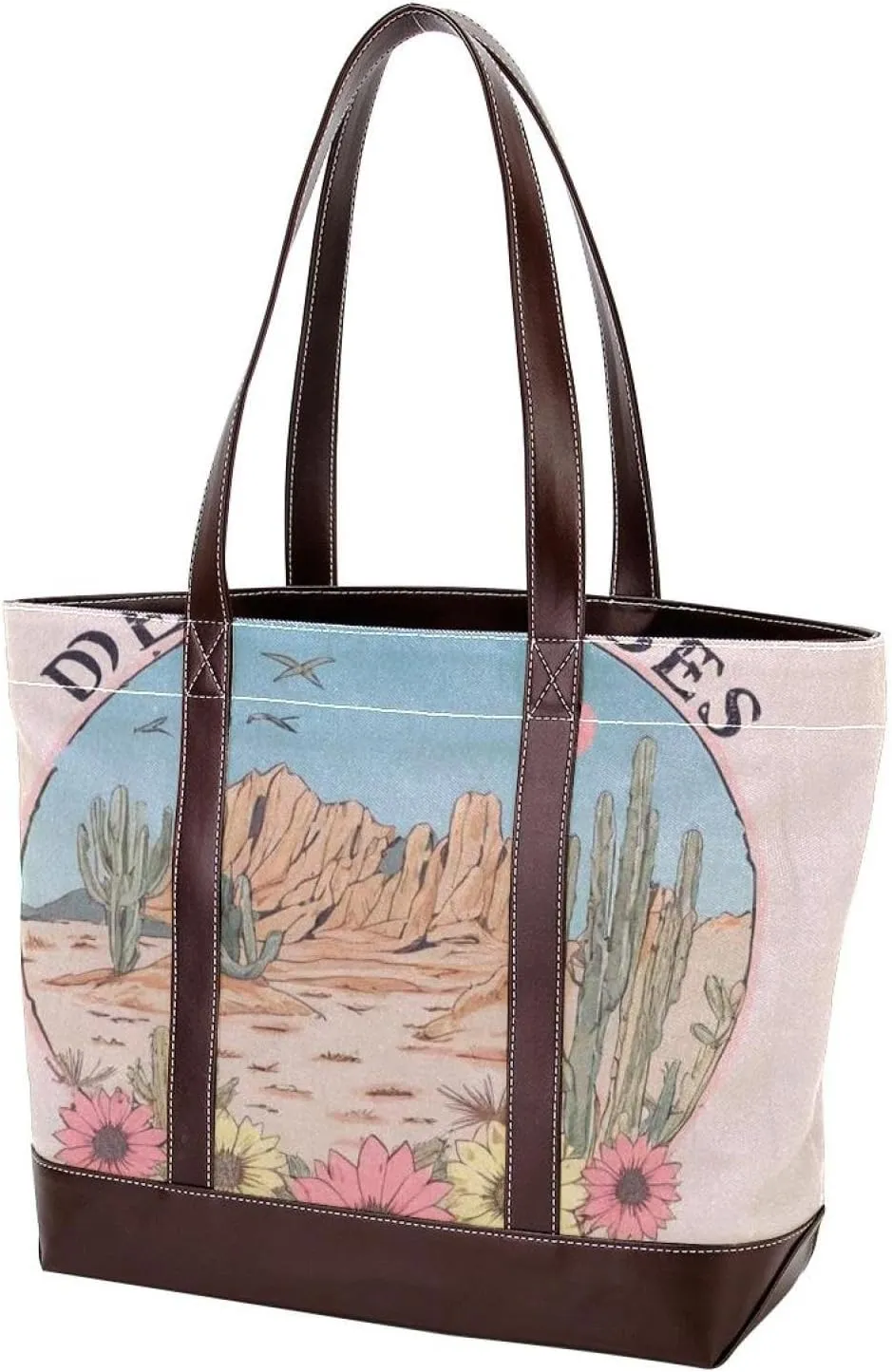 Aesthetic Landscape-691 Tote Bags Durable Leather Canvas Purses and Handbags for Women Top Handle Shoulder Satchel Hobo Bags