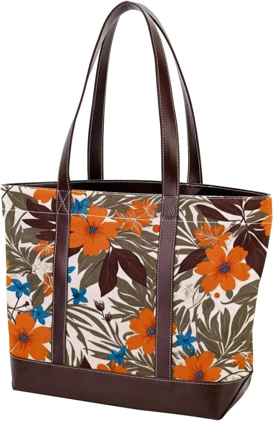 Aesthetic Leaves-631 Tote Bags Durable Leather Canvas Purses and Handbags for Women Top Handle Shoulder Satchel Hobo Bags