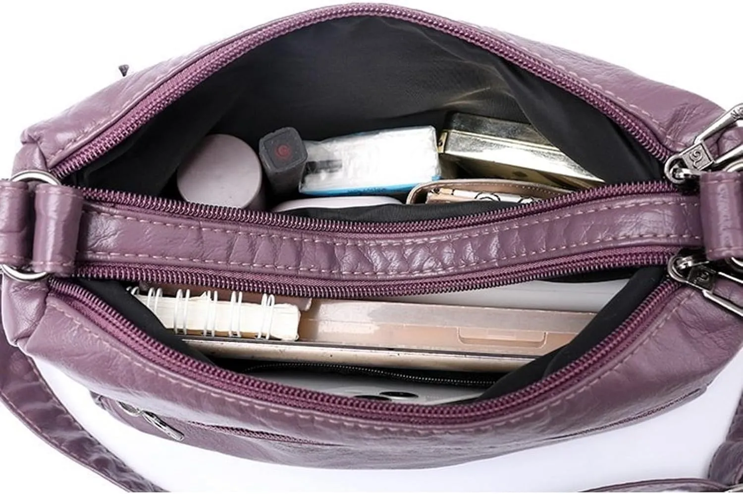 Anti Theft Crossbody Bags for Women Lightweight Quilted Fabric Handbags for Women Womens Vacation Shoulder Bag(Grey)