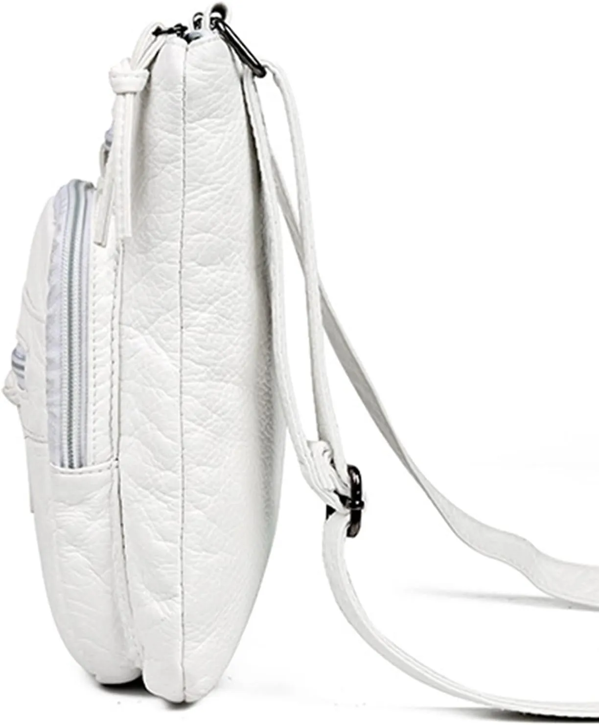 Anti Theft Shoulder Bags for Woman Retro Studded Crossbody Bags Small Shoulder Purses Temperament Clutch Purse(White)