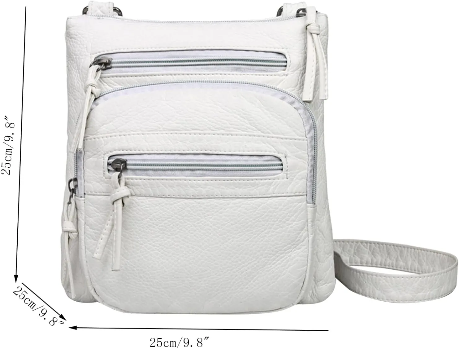 Anti Theft Shoulder Bags for Woman Retro Studded Crossbody Bags Small Shoulder Purses Temperament Clutch Purse(White)