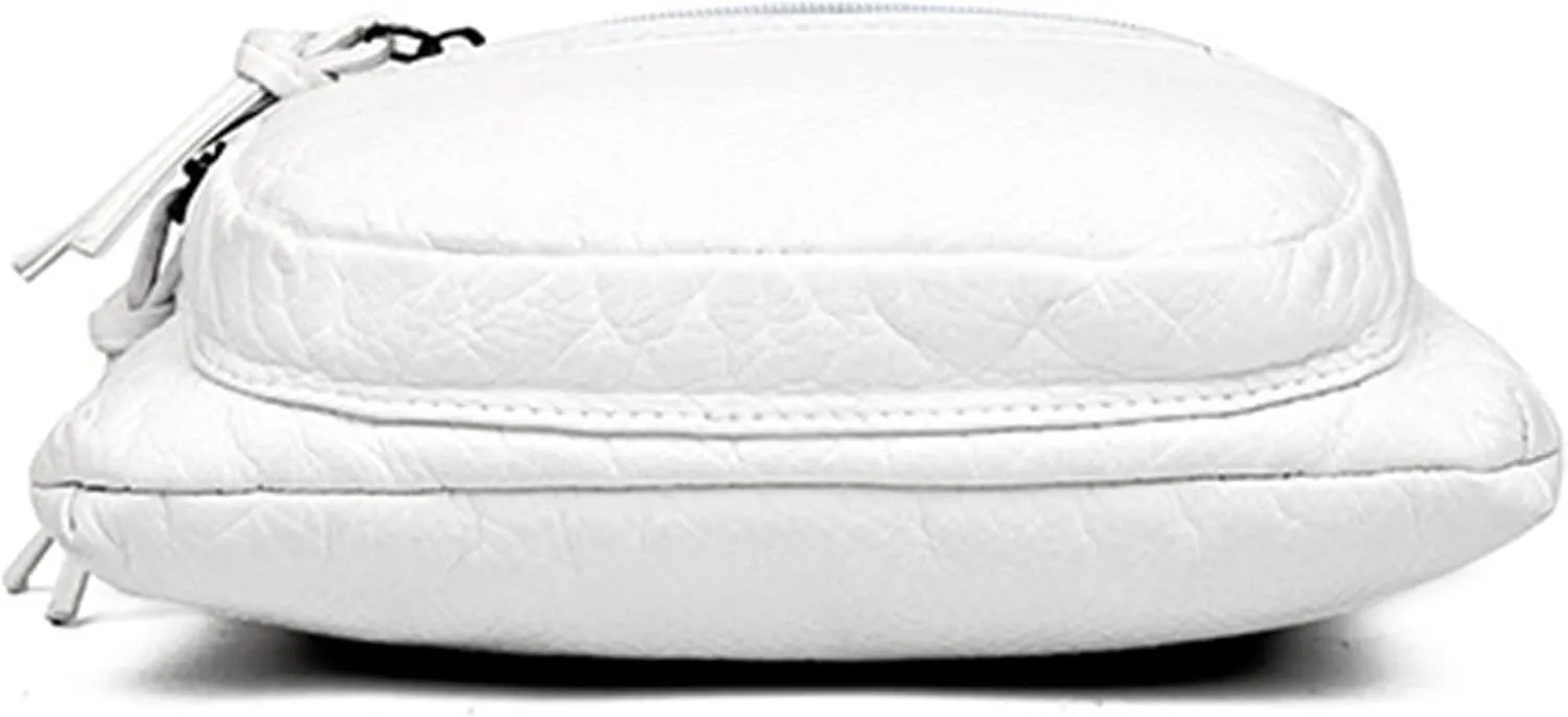 Anti Theft Shoulder Bags for Woman Retro Studded Crossbody Bags Small Shoulder Purses Temperament Clutch Purse(White)