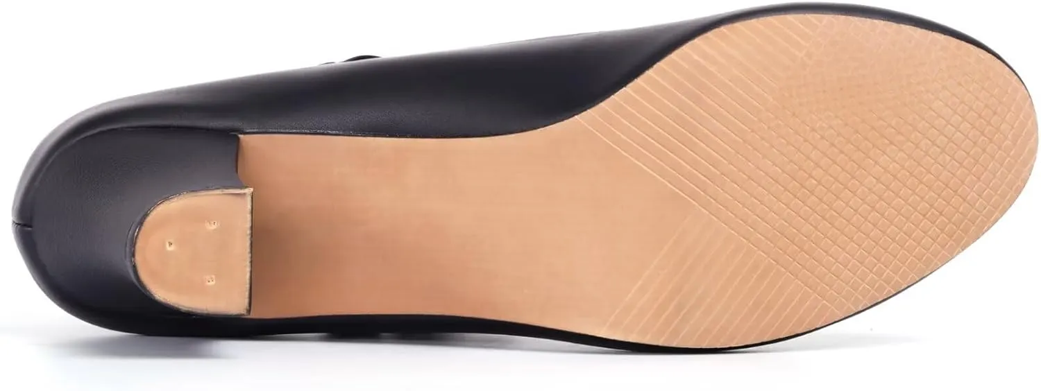 ARCLIBER Character Shoes for Women PU Leather T Strap 2.3" Dance Heels for Ballroom Salsa Tango