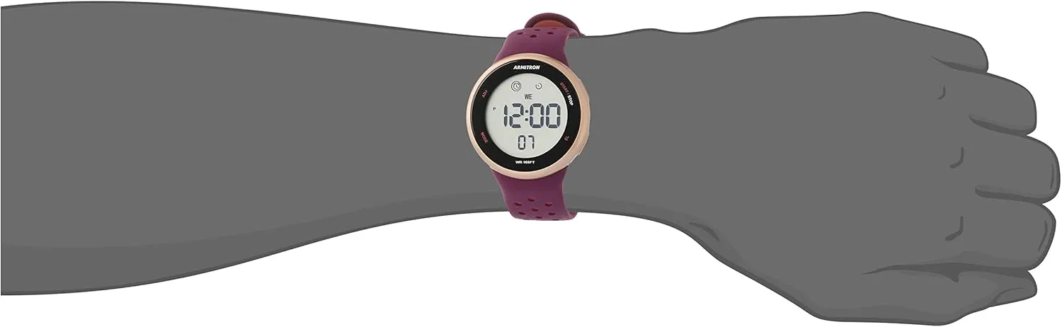 Armitron Sport Unisex Digital Chronograph Silicone Strap Watch, 40/8423