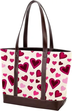 Art Love-1561 Tote Bags Durable Leather Canvas Purses and Handbags for Women Top Handle Shoulder Satchel Hobo Bags