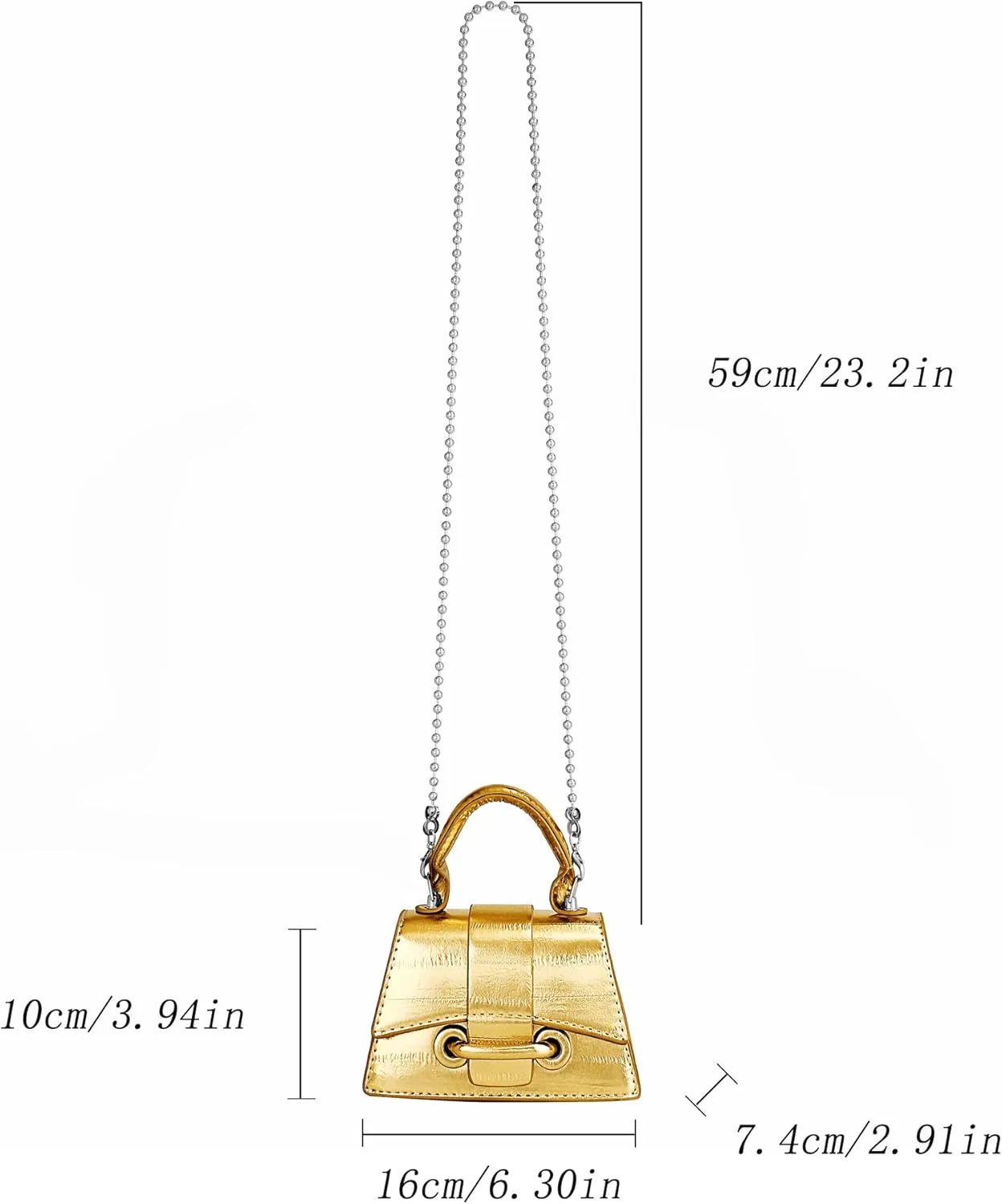 Ayliss Mini Crossbody Handbag Women's Purse Clutch Cute Mini Trendy Bag Top Handle PU Leather Shoulder Bag