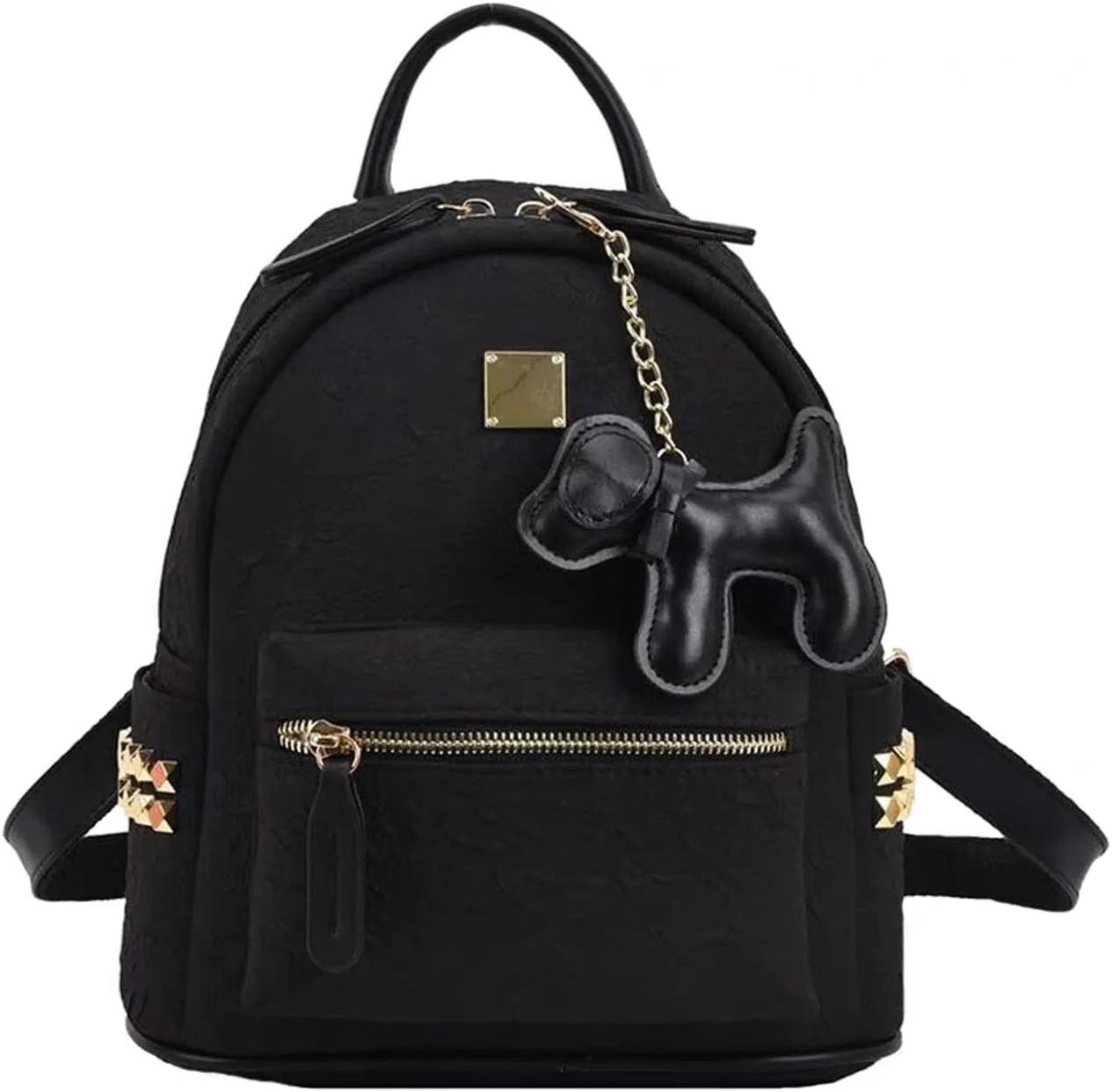 Backpack Purse for Women Fashion Water Resistant Leather Travel Satchel Handbag Shoulder Bags Mini Casual Daypack (Black)