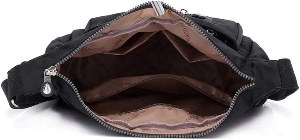 Beach Purses for Women Vacation Lightweight Quilted Fabric Handbags for Women Beach Bag Water Proof Sandproof(Black)