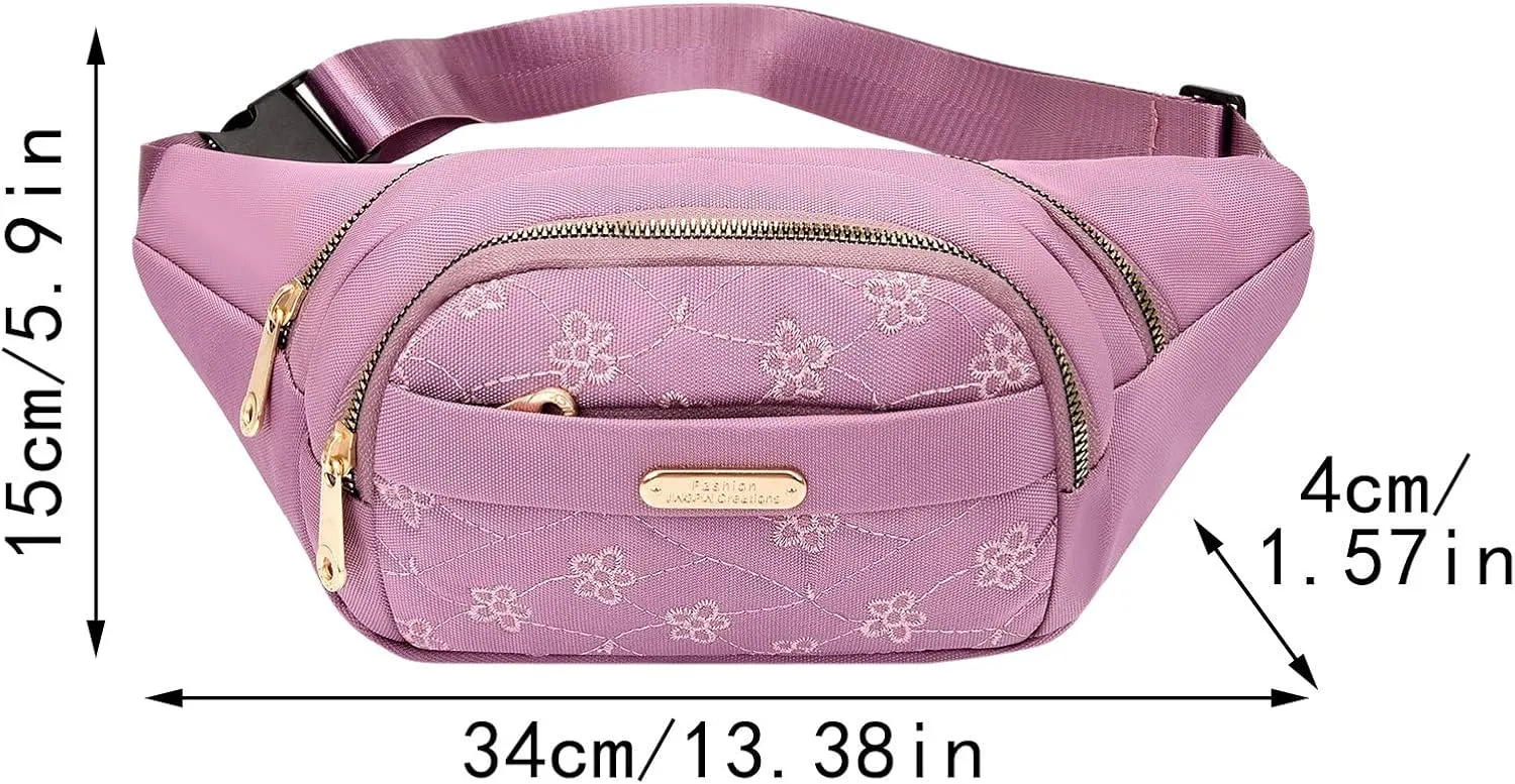 Belt Bag for Women Men Water Proof Mini Everywhere Crossbody Waist Bag Adjustable Strap Vegan Leather Women's Fanny Pack with Zipper