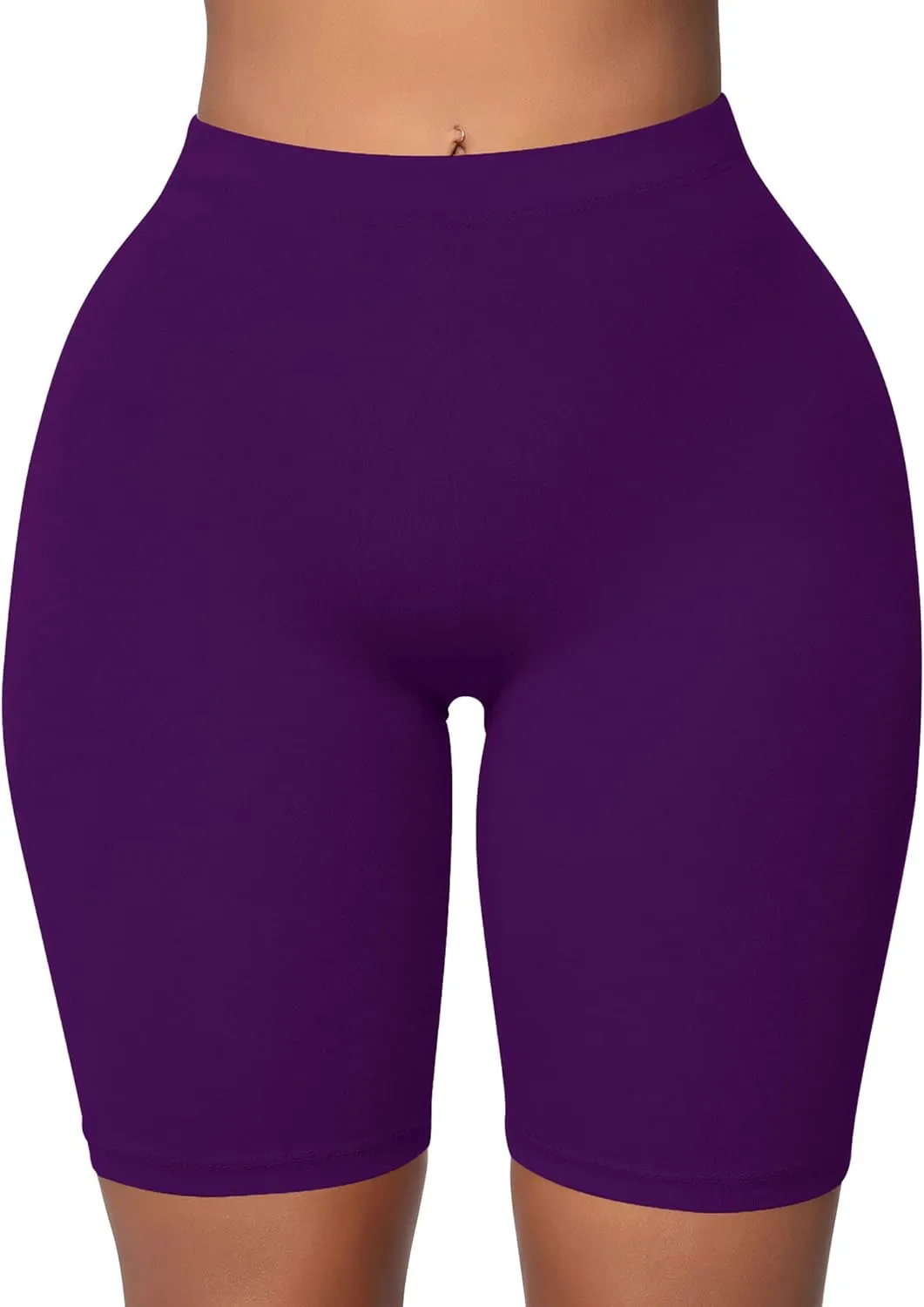 BORIFLORS Women's Athletic Workout High Waist Gym Biker Shorts