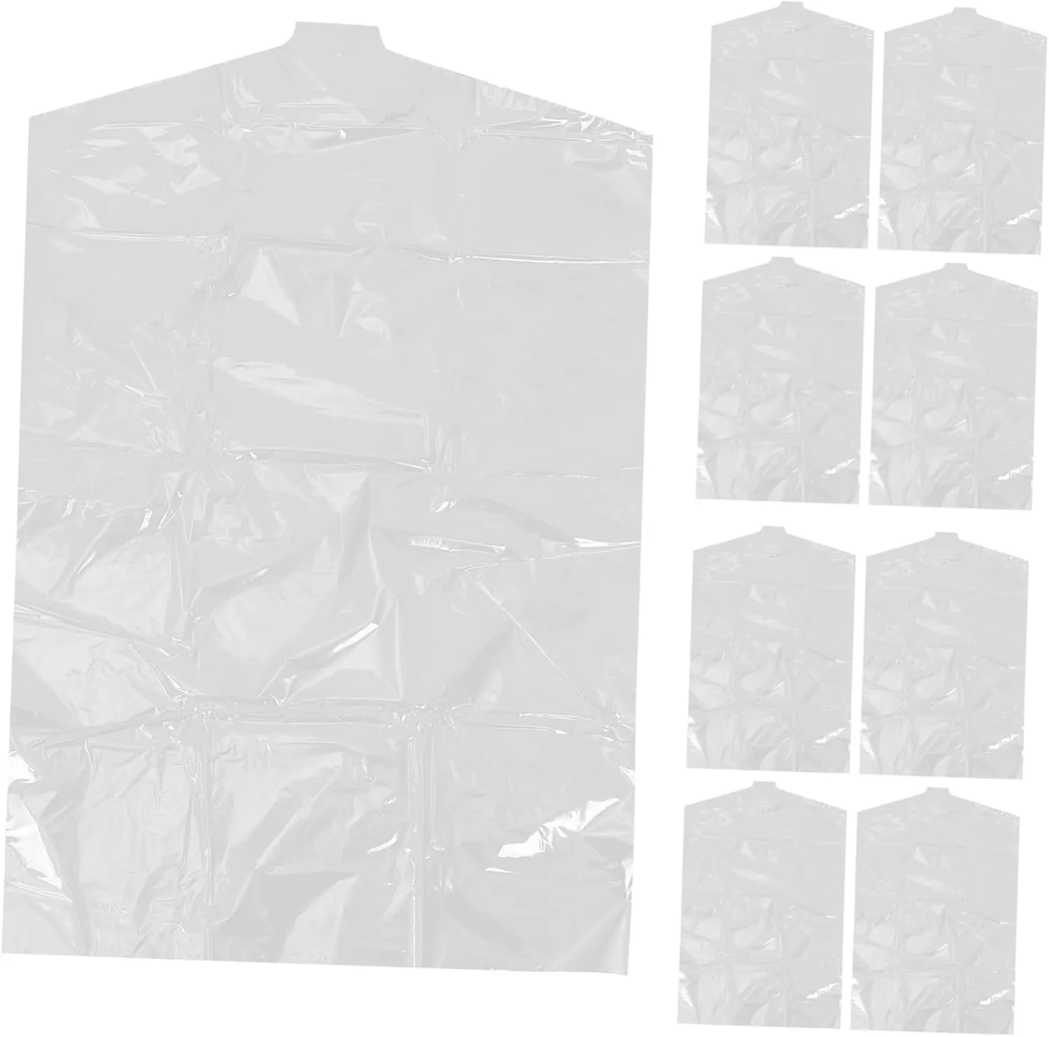 Cabilock 30Pcs Lightweight Transparent Garment Bags for Closet Storage Dust Protection for Suits Coats Dresses Travel Friendly Clothing Covers for Home and Travel Use