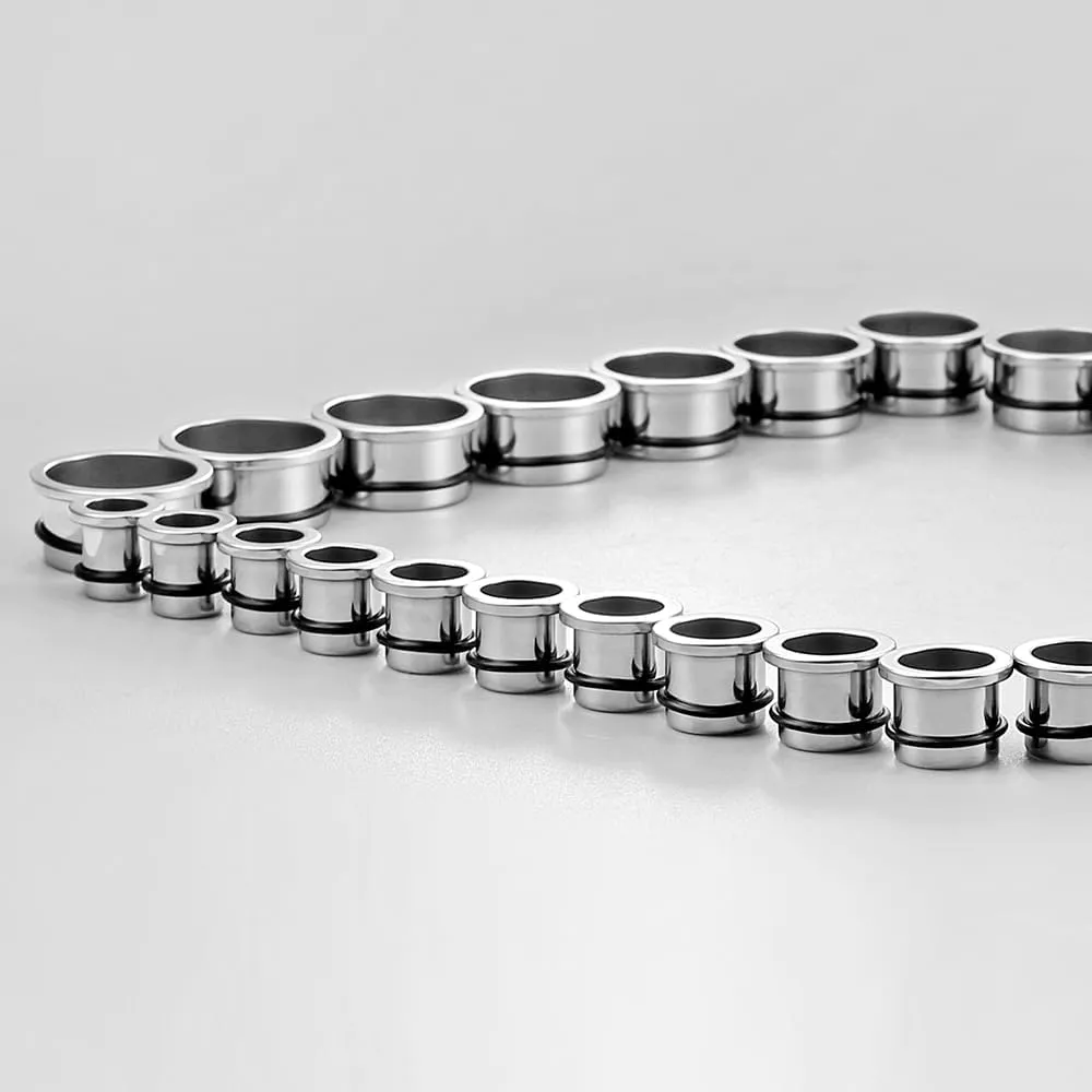 Casvort Unique 0.5mm Increments 00G-1'' Comfy Pain-free Single Flared Dead Stretching Plugs, Hypoallergenic Stretch Friendly Body Piercing Tapers, Pierced Ear Lobe Stretching Kits.