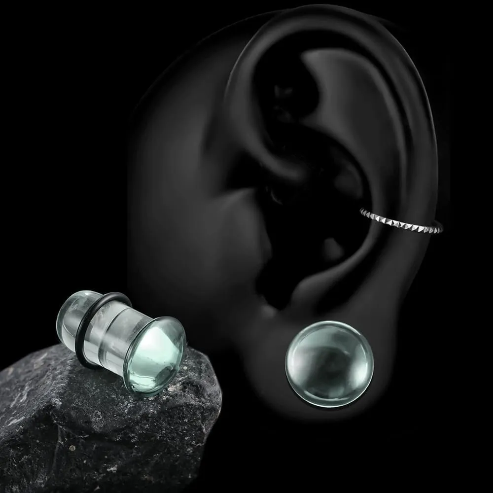 Casvort Unique 0.5mm Increments 14G-00g Comfy Pain-free Single Flare Glass Dead Stretching Plugs, Hypoallergenic Body Piercing Tapers, Pierced Ear Lobe Stretching Kits.