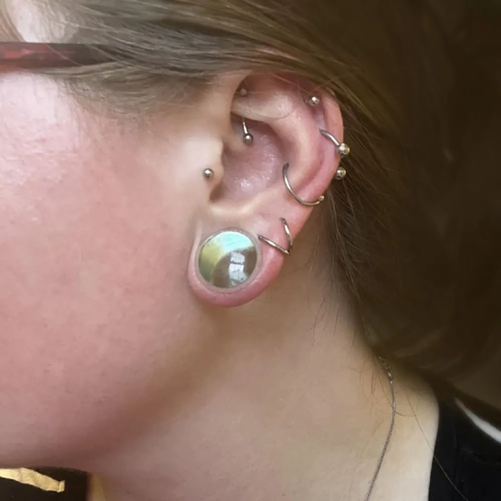 Casvort Unique 0.5mm Increments 14G-00g Comfy Pain-free Single Flare Glass Dead Stretching Plugs, Hypoallergenic Body Piercing Tapers, Pierced Ear Lobe Stretching Kits.