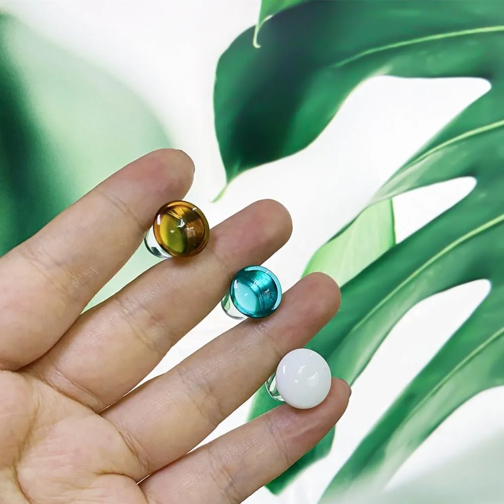 Casvort Unique 0.5mm Increments 14G-00g Comfy Pain-free Single Flare Glass Dead Stretching Plugs, Hypoallergenic Body Piercing Tapers, Pierced Ear Lobe Stretching Kits.
