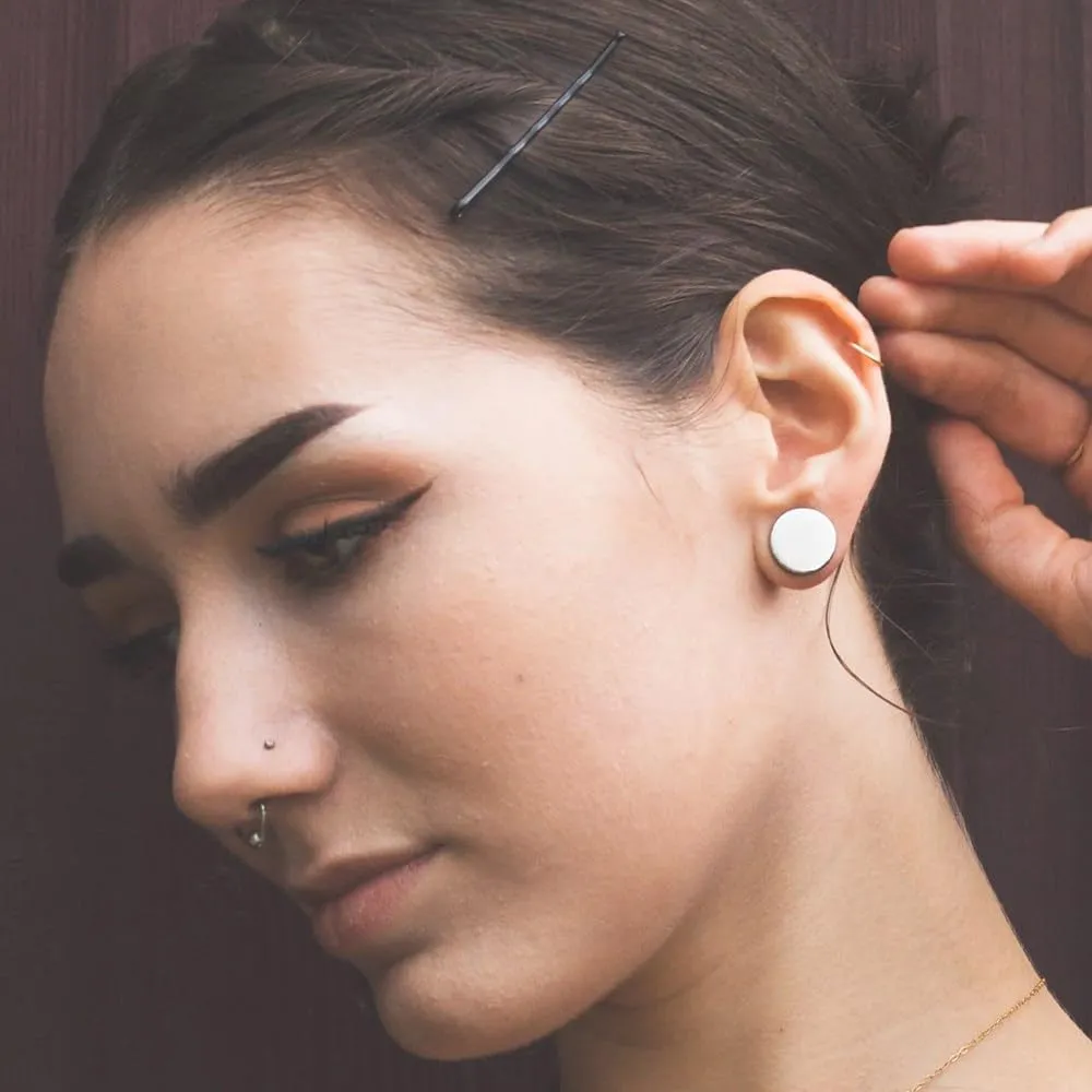 Casvort Unique 0.5mm Increments 16G-00g Comfy Pain-free Single Flared Dead Stretching Plugs, Hypoallergenic Stretch Friendly Body Piercing Tapers, Pierced Ear Lobe Stretching Kits.