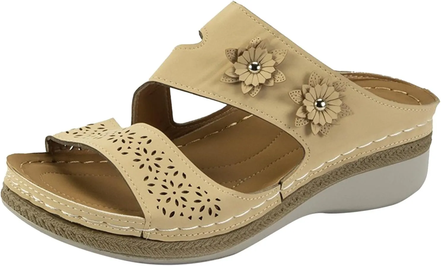 Cathalem Flat Sandals for Women, Orthopedic Sandals for Women Dressy Wide Width Summer Comfortable Walking Sandals