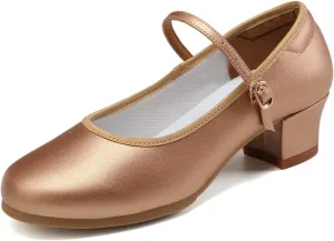 Character Shoes for Women Dance Shoes Low Heel Salsa Ballroom Tango Latin Flamenco Performance with Arch Support Dance Heels