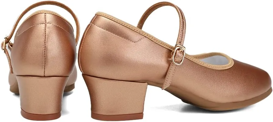Character Shoes for Women Dance Shoes Low Heel Salsa Ballroom Tango Latin Flamenco Performance with Arch Support Dance Heels