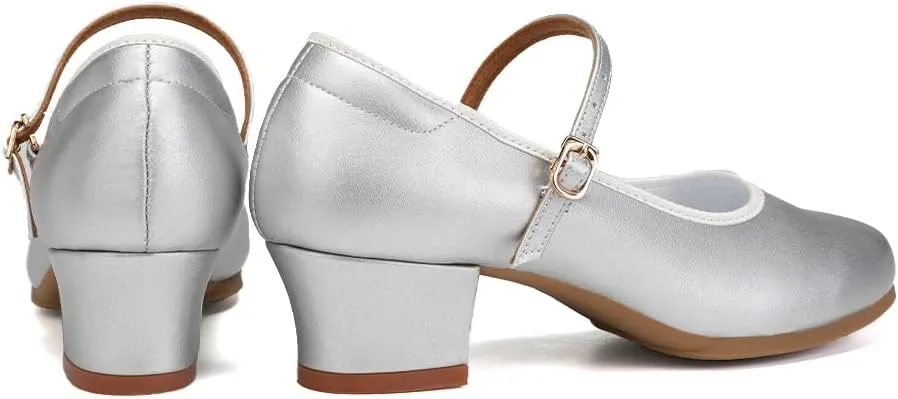 Character Shoes for Women Dance Shoes Low Heel Salsa Ballroom Tango Latin Flamenco Performance with Arch Support Dance Heels