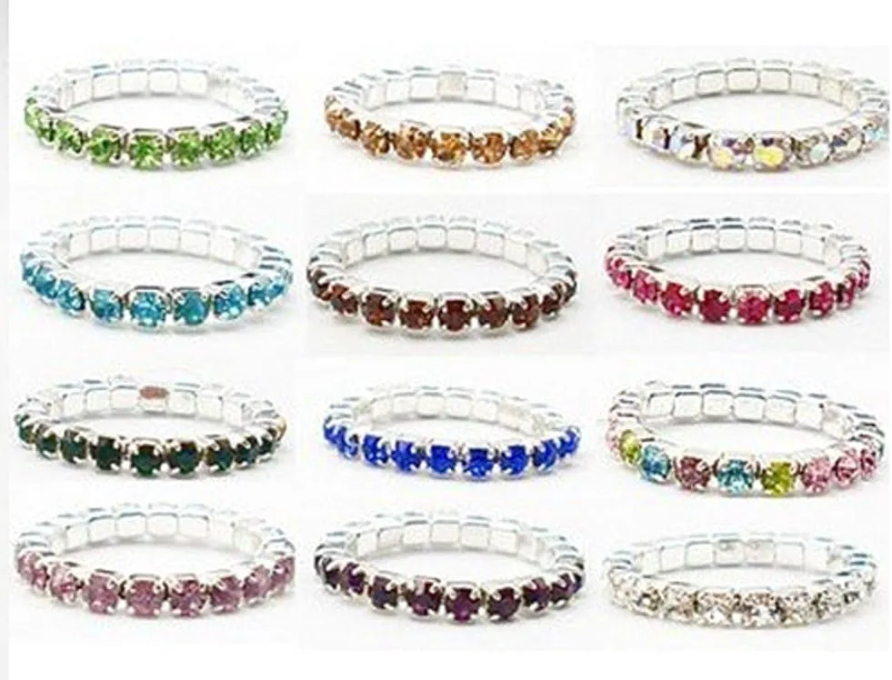 Charmed By Dragons Crystal Stretch Toe Rings Lot of 12