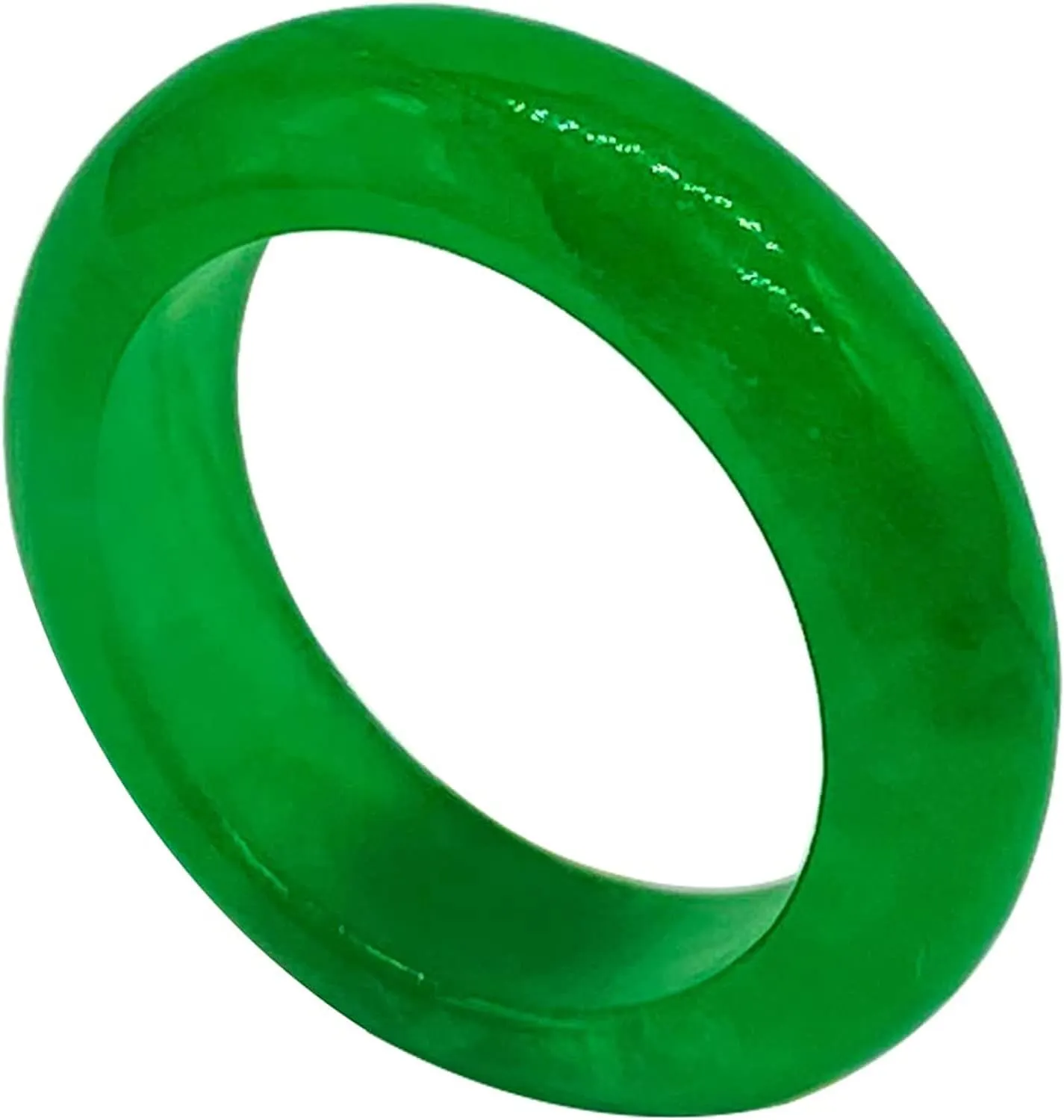 CJIAYUJEW Jade Rings for Women Good Luck Jade Rings Green Jewelry Size6-10