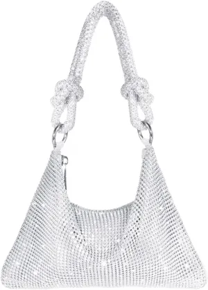 Clutch Purse for Women,Sparkly Rhinestone Evening Bag Wedding & Party Accessories,Handbag Fits Phone,Wallet & Lipstick
