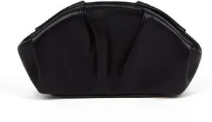 Clutch Purses for Women PU Leather Dressy Pleated Clutch Bag Purses and Handbags Evening Clutch for Weddings Party (Black)