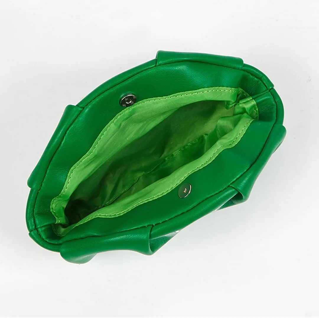 Clutch Purses for Women PU Leather Dressy Pleated Clutch Bag Purses and Handbags Evening Clutch for Weddings Party (Green)