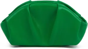 Clutch Purses for Women PU Leather Dressy Pleated Clutch Bag Purses and Handbags Evening Clutch for Weddings Party (Green)