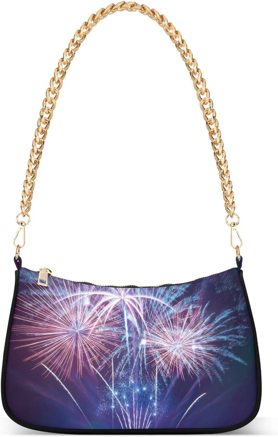 Clutch Shoulder Bags Tote Evening Purse Handbags for Women Hobo Bags Firework with Zipper Closure