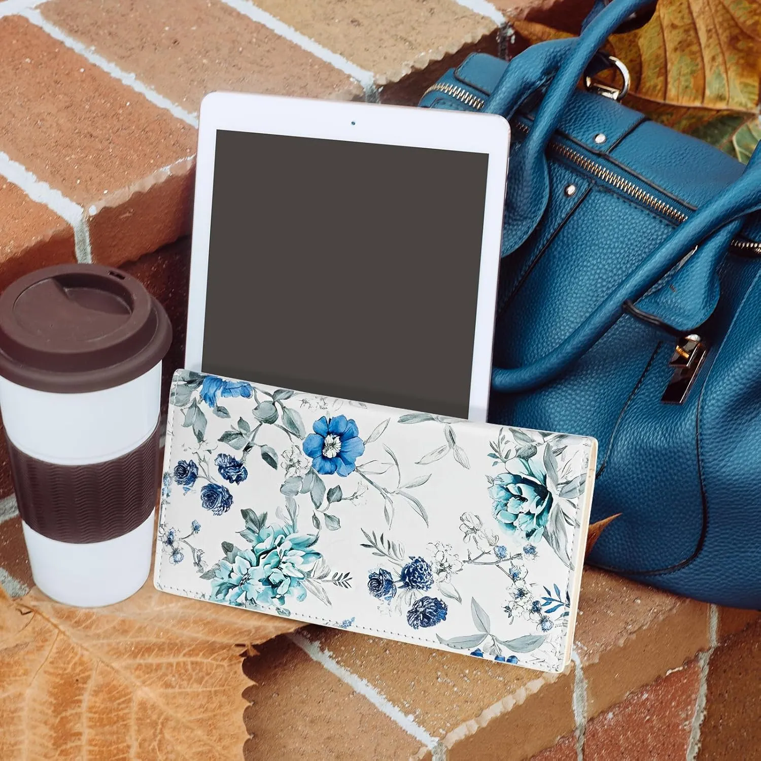 CoBak Premium Leather Checkbook Cover - RFID Blocking, Classic Design, Slim & Durable - Perfect for Personal & Business Checks