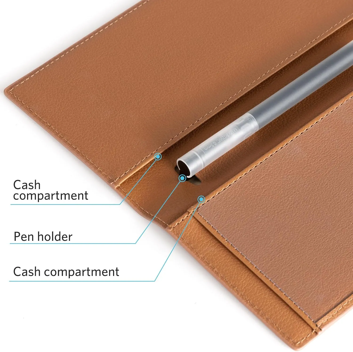 CoBak Premium Leather Checkbook Cover - RFID Blocking, Classic Design, Slim & Durable - Perfect for Personal & Business Checks