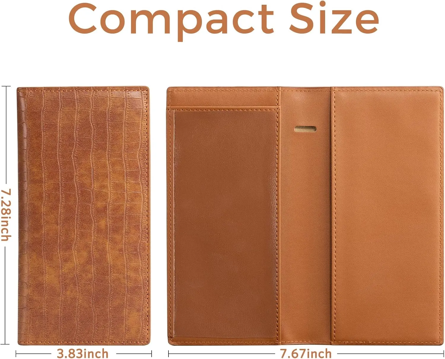 CoBak Premium Leather Checkbook Cover - RFID Blocking, Classic Design, Slim & Durable - Perfect for Personal & Business Checks