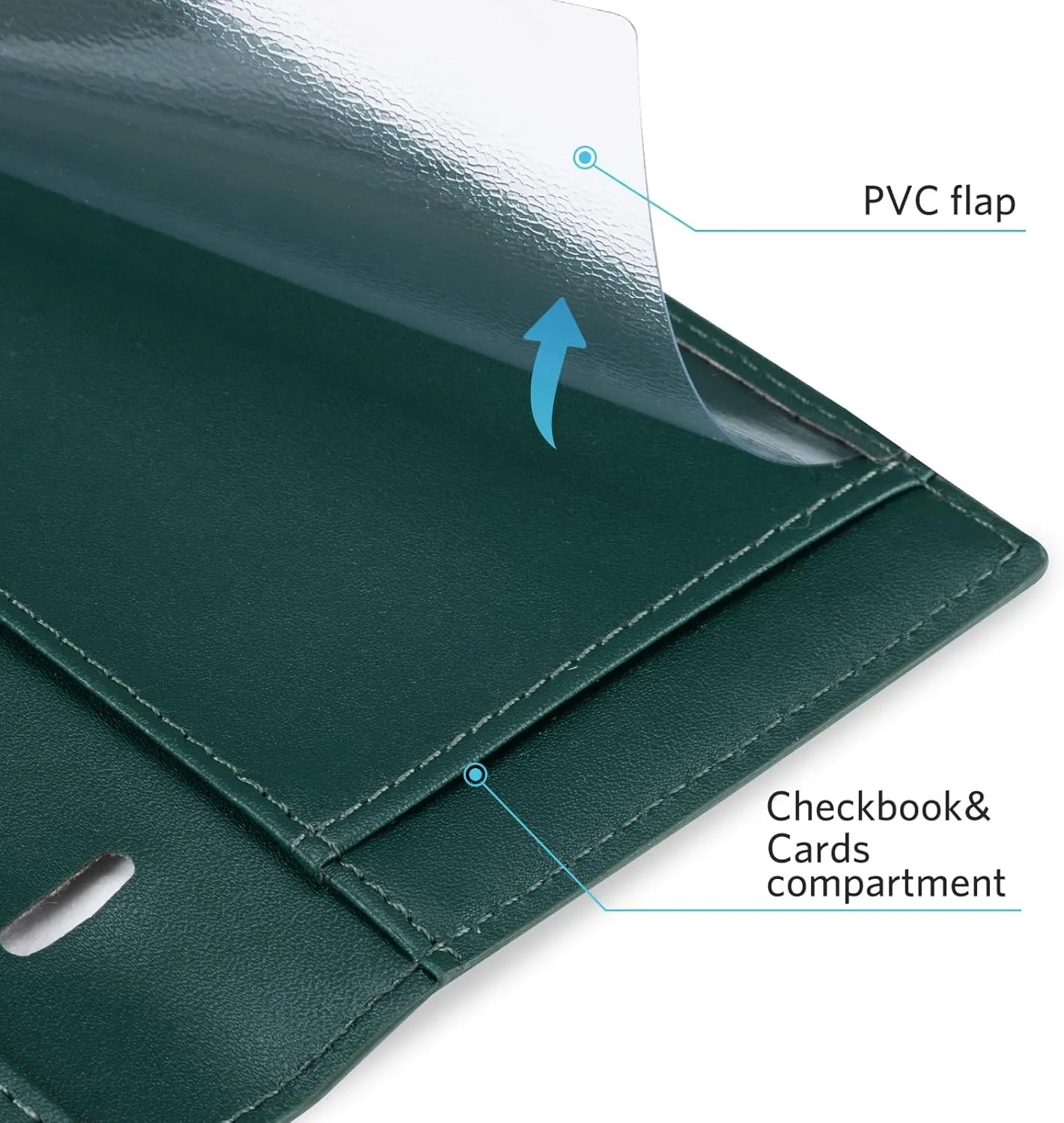CoBak Premium Leather Checkbook Cover - RFID Blocking, Classic Design, Slim & Durable - Perfect for Personal & Business Checks