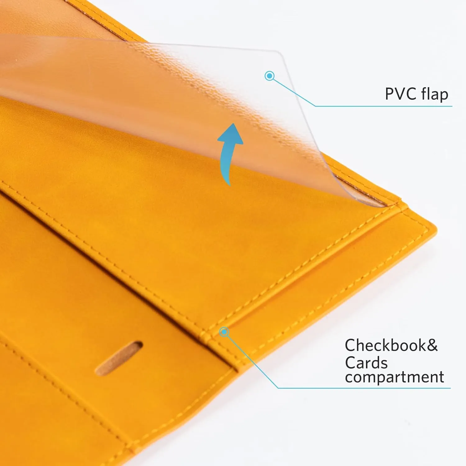 CoBak Premium Leather Checkbook Cover - RFID Blocking, Classic Design, Slim & Durable - Perfect for Personal & Business Checks