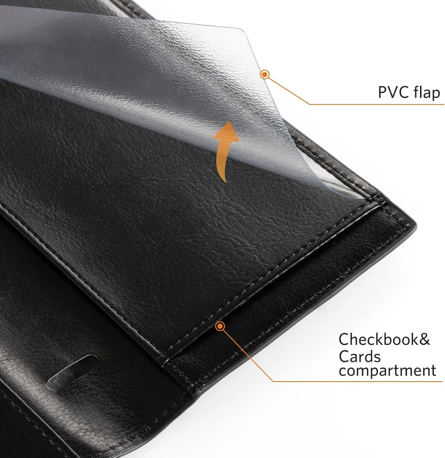 CoBak Premium Leather Checkbook Cover - RFID Blocking, Classic Design, Slim & Durable - Perfect for Personal & Business Checks