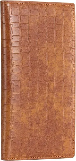 CoBak Premium Leather Checkbook Cover - RFID Blocking, Classic Design, Slim & Durable - Perfect for Personal & Business Checks