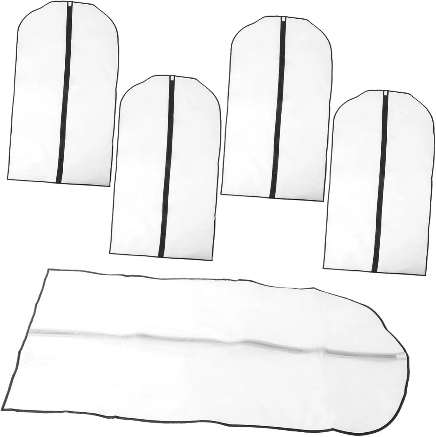 COHEALI 5pcs Dust Bag Garment Bag Clothes Protectors for Hanging Clothes Suit Protector Transparent Tomorrow