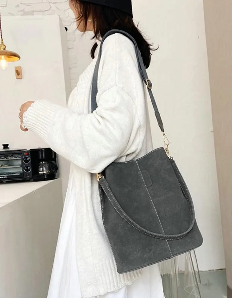 Crossbody Bags for Women PU Leather Tote Bag Shoulder Purse Velvet Retro Satchel Hobo Handbags 2024