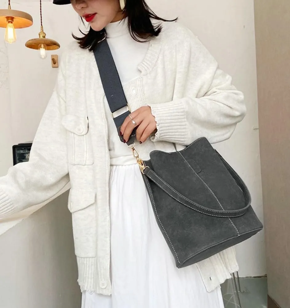 Crossbody Bags for Women PU Leather Tote Bag Shoulder Purse Velvet Retro Satchel Hobo Handbags 2024