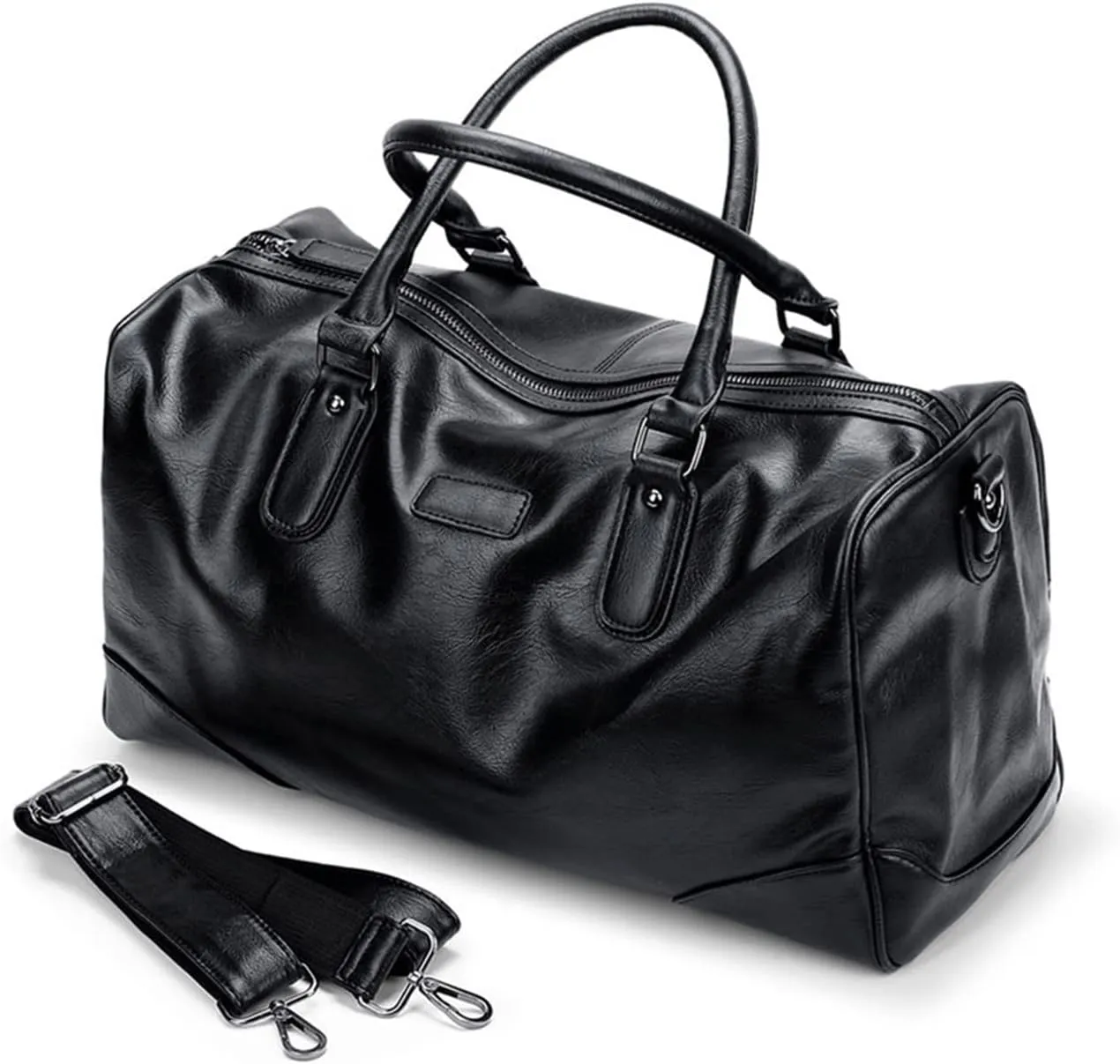 Crossbody Bags Shoulder Bags, Travel Bags for Men, Duffle Bags for Men, Genuine Leather Handbags Briefcases (Color : Black)